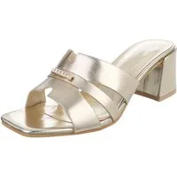 Ital-Design Damen Sandale mit Blockabsatz und Schmuckdetail Pantolette (91970771) Blockabsatz Sandalen & Sandaletten in Gold