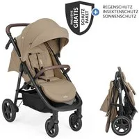 Joie Sport-Kinderwagen Mytrax Pro - Toffee, Sportwagen mit Liegefunktion & Regenschutz höhenverstellbar bis 22 kg