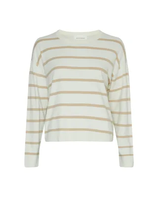 msch copenhagen - MSCHMaura Rachelle Pullover STP v ice wht pep - Gr. - XL