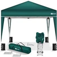 tillvex Pavillon tillvex® Pavillon 3x3m Wasserdicht Gartenzelt Faltpavillon Partyzelt, (3x3m wasserdicht, Pop-Up Faltpavillon höhenverstellbar, Partyzelt mit Tasche für Garten), Einfacher Aufbau in Minuten
