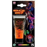 Widmann S.r.l. Theaterschminke Aqua Make-up - Tube 30 ml, Neon Orange