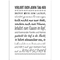 artissimo Deco-Panel Bild 29x41 cm / lustiger Spruch / Spruchbild / Geschenk Verlobung, Typografie: Liebe - Geschenk Hochzeit