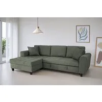 Trends by HG Ecksofa Moritz L-Form, B: 265 cm, mit Bettfunktion, Bettkasten & Zierkissen