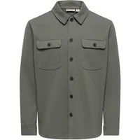 ONLY & SONS Langarmhemd ONSNEWKODYL OVERSHIRT SWEAT NOOS Materialmix, regular fit