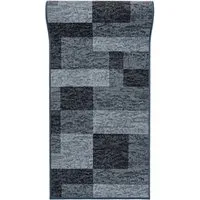 Mazovia Läufer Läufer Teppichläufer Brücke - Vorzimmer Küche - Grau, 67 x 100 cm, Kurzflor, Rutschfest, Meterware, Verschiedene Größen