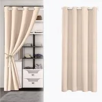 BTTO V&G Türvorhang Thermo Gardinen Vorhang Blickdicht ösen 6 Farben, 3 Größen, Verdunkelungsvorhang 132x203cm/132x244cmThermovorhang