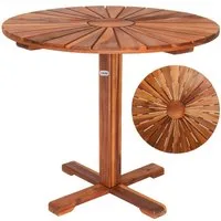 Casaria Gartentisch Sunrise (1-St), Balkontisch Holz ⌀70,5cm 80kg Belastbar Balkon Garten Akazie