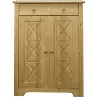 OTTO home Kommode Hugo (B/T/H: 74/38/100 cm), aus massiver Kiefer, Breite 74 cm, 2 Schubladen, FSC® zertifiziert