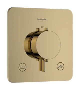 Hansgrohe Thermostat Unterputz Ecostat Comfort Q Fertigset 2 Verb.m.Sicherungskombi. polished gold  33717990