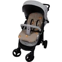 BabyLux Kinderwagenaufsatz Sitzauflage für Kinderwagen Buggy Sitzeinlage Kinderwagenauflage, S167 Braun + Bär