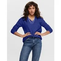 ONLY V-Ausschnitt-Pullover ONLCAMILLA V-NECK L/S PULLOVER KNT NOOS Materialmix, regular fit