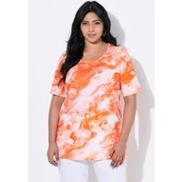 Ulla Popken T-Shirt T-Shirt A-Linie Rundhals Halbarm Pima Cotton