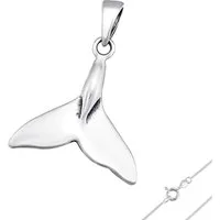 Order & Smile Schmuck Kette mit Anhänger Walflosse Anhänger Kette Silber 925 (Set, inkl. Kette), gestempelt
