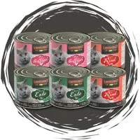 Leonardo Catfood Nassfutter "Klassiker" Mix - Ente, Rind & Geflügel Pur 6x200g, Nassfutter für: Katzen