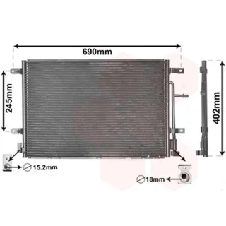 Van Wezel Klimakondensator ohne Trockner Audi A4 + Cabrio Avant Seat Exeo