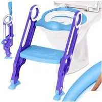 KIDIZ WC-Sitz, Kinder Toilettensitz Toilettentrainer mit Treppe und Griffe