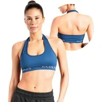 Smilodox Sport-BH Azura, Seamless Sport Top Rückenfrei Starker Halt Fitness Alltag Scrunch Bra ohne Bügel Atmungsaktiv Yoga Gym Bustier Schriftzug