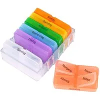BURI Pillendose 7 Tage Pillenbox Medikamentenbox Tablettenbox Pillendose Pillenturm