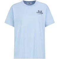 SUBLEVEL T-Shirt Modisches T-Shirt Fotoprint Rundhals für Damen (1-tlg) Baumwolle Normal Fit Rundhals Kurzarm Spruch atmungsaktiv