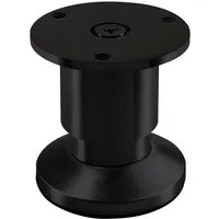 SO-TECH® Möbelfuß ALPHA, belastbar bis 250 kg, höhenverstellbar bis 15 mm, (1-St), Höhe 50 mm, Aluminium, schwarz eloxiert