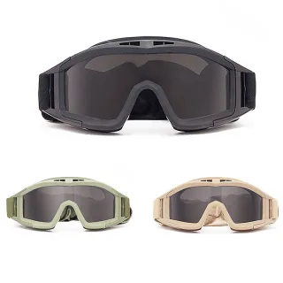 XANES Tactical Goggles 3 Lens Soft Windproof UV400 Protection Glasses For Cycling Safe Protection