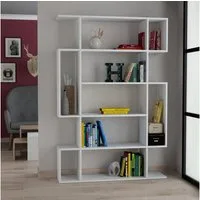 Decortie Bücherregal Mito, Standregal Bücherregal Holz Wohnzimmer, 108,5 x 25,5 x 161 cm