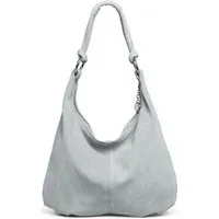 Caspar Schultertasche Wildleder Hobo Bag Damen Leder Shopper - PREMIUM LINE - Modell No.841, 100% italienisches Veloursleder, samtig weich, angenehmer Tragekomfort