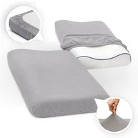 SEI Design Kissenbezüge Kissenbezug Spannbezug 2-er Pack für Gesundheitskissen – 40x60 cm, (2 Stück), Bezug ist geeignet für Nackenkissen ergnonomische Kissen Schlafkissen