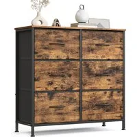 SONGMICS Kommode Schrank mit 5/6/7/8/9 Schubladen, Aufbewahrungsschrank, Stahl, MDF, Vliesstoff, für Schlafzimmer