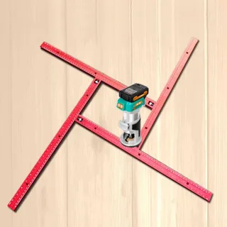 Woodworking Router Jigs Router Guides Adjustable Square Router Template Trimming Machine Milling Groove Engraving Guide