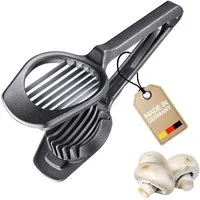 WESTMARK Gemüseschneider Schneider Champion Black Edition – für Champignons, Kiwi & Erdbeeren, griffige Haptik