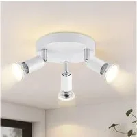 Nettlife Deckenstrahler Küchenlampe GU10 Rund Schlafzimmerlampe Modern Flurlampe Schwenkbar, Schwenkbar 350°, ohne Leuchtmittel, für Küchen Flur Schlafzimmer Wohnzimmer