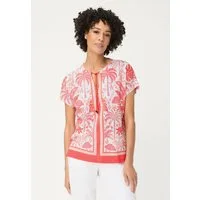 Olsen T-Shirt Shirt mit Panneaux-Print und Zierdetails