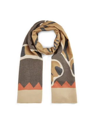 Kaschmirweicher Schal mit Tigerprint beige - Gr. - one size
