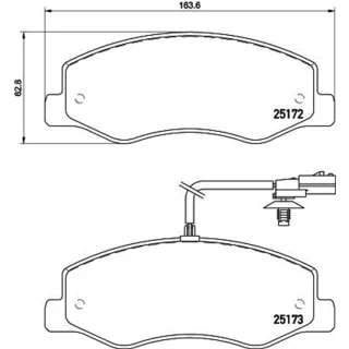 Hella Bremsbel?ge hinten 8DB355015-311 Nissan Interstar Nv400 Opel Movano Renault Master