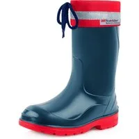 Ladeheid lange Regenschuhe für Mädchen und Jungen LA-972 Gummistiefel Kinder mit Stulpe zum Schnüren
