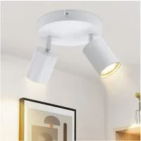 Nettlife Deckenstrahler 2 Flammig Schwarz GU10 Wohnzimmer Modern Deckenlampe Schwenkbar, Schwenkbar, LED wechselbar, Innen Rund Flur Deckenspot für Schlafzimmer Küche