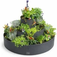 UNUS GARDEN Hochbeet Kräuterschnecke Rostoptik (30,60,90 cm), Gartenkräuter, Garten, Bepflanzung
