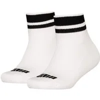 PUMA Kurzsocken PUMA KIDS CLYDE CUSHIONED QUARTER 2P (2 Paar) mit gestreiften Bündchen