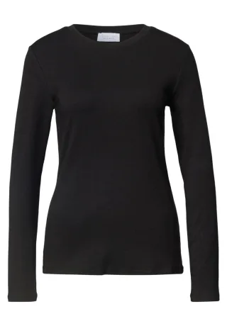 Street One - QR_Studio_Basic shirt w.round - 10001/Black Black - Gr. - 36