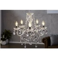 riess-ambiente Kronleuchter CRYSTAL 55cm klar, ohne Leuchtmittel, Hängelampe · Wohnzimmer · Acryl · Schlafzimmer · Barock Design