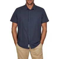 riverso Kurzarmhemd Herren Leinen Hemd RIVEmilio Regular Fit (1-tlg)