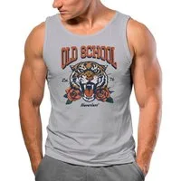 Neverless Tanktop Herren Tank-Top Print Tiger Rosen Old School Retro Vintage mit Print