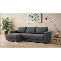 Home affaire Ecksofa MAGHERA universell Schlafsofa mit Bettkasten, Maße B/T/H: 255/142/84cm, L-Form mit Recamiere rechts oder links montierbar, hoher Sitzkomfort
