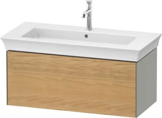 Duravit White Tulip Waschtischunterbau wandhängend Natur Eiche & Stein Grau Matt & Seidenmatt 984x45 WT42420H5920010