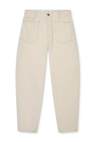 samsøe & samsøe - Jeans im Barrel Fit - Saveyra beige - Gr. - 30