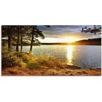 Artland Glasbild Sonnenuntergang über See Algonquin Park, Sonnenaufgang & -untergang (1 St), in verschiedenen Größen
