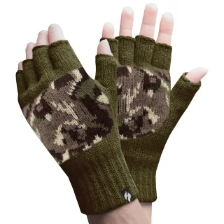Herren warme 3,2 TOG Fleecegefütterte Winterthermo-Fingerhandschuhe in Khaki und Marineblau