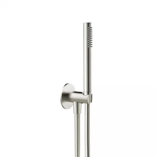 Herzbach spa ix Wannen-Set rund m. Brauseanschlussbogen 70 stab hb bs 160, Edelstahl matt gebürstet, 17.914500.1.09