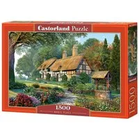Castorland Puzzle Blumen, Planzen,Landschaften, Garten, Fantasie, Strohhaus, Magic Place, 1500 Puzzleteile, Sommer, Frühling, Herbst, Winter, Dekoration, Kollektion
